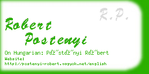 robert postenyi business card